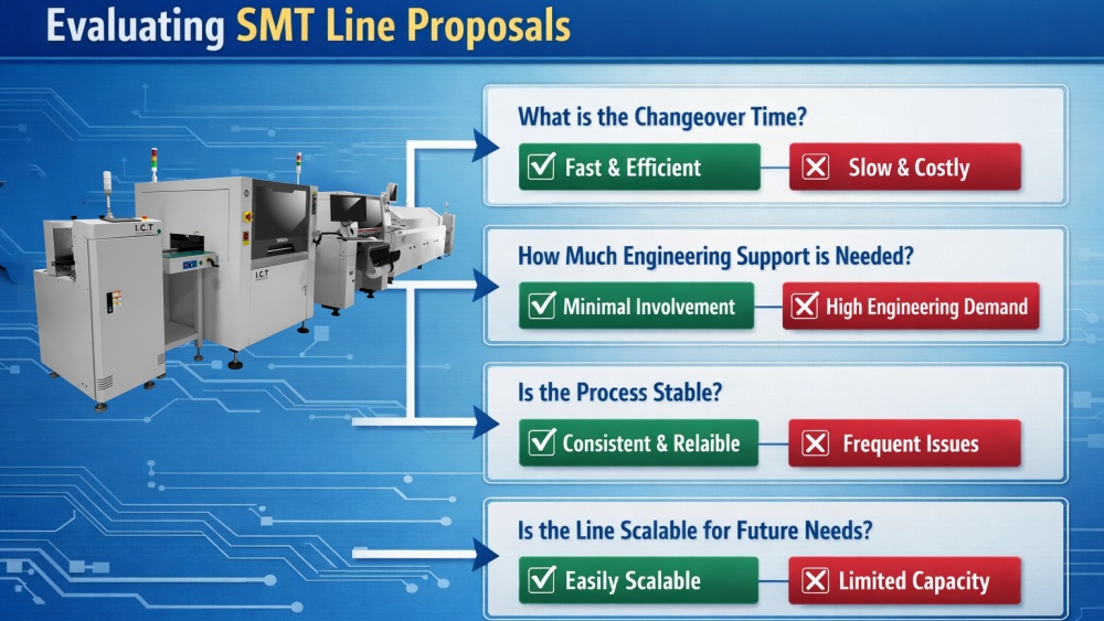 How EMS Factories Should Evaluate SMT Line Proposals چگونه کارخانه های EMS باید پیشنهادات خط SMT را ارزیابی کنند