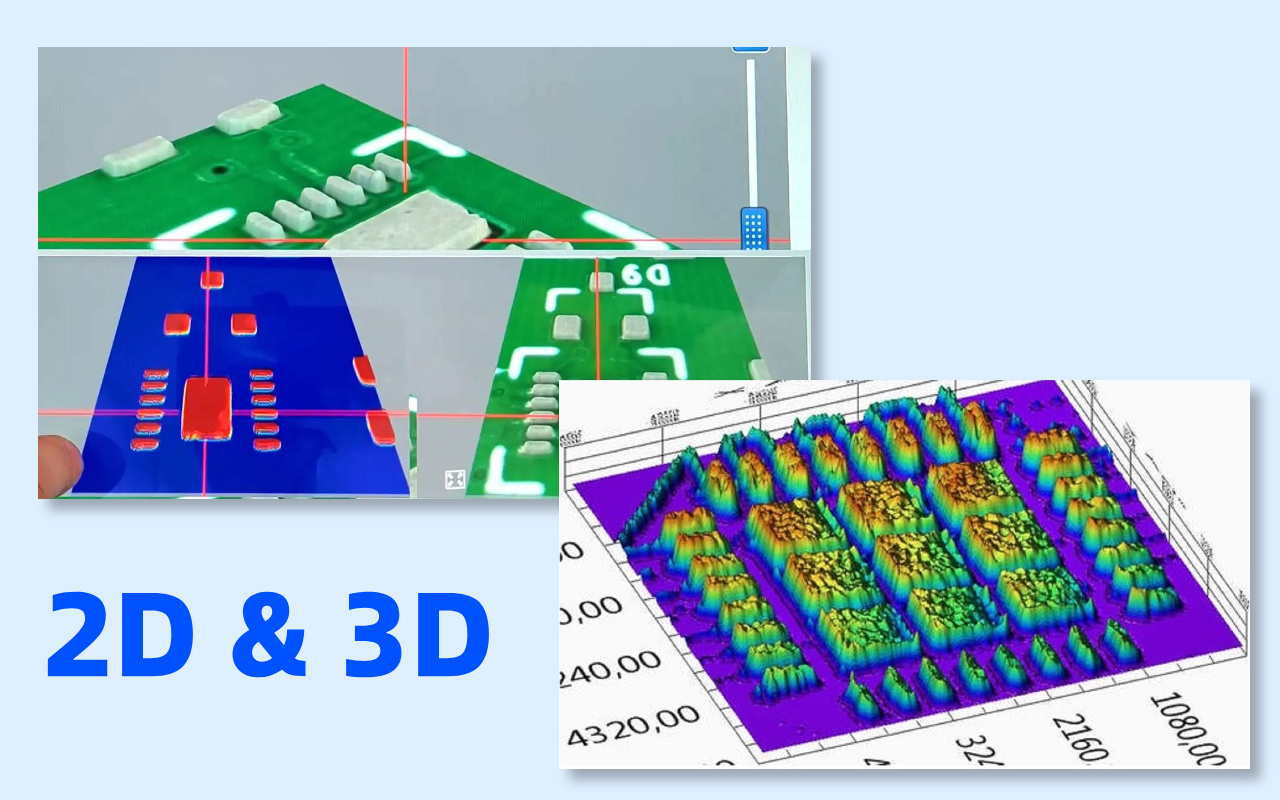 3. 2D SPI vs 3D SPI-Technology Comparison 3. 2D SPI در مقابل 3D SPI-تکنولوژی مقایسه