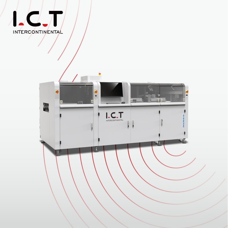 ICT-SS550P1 |دستگاه لحیم کاری موج انتخابی PCB آنلاین تمام اتوماتیک با 2 دیگ لحیم کاری 