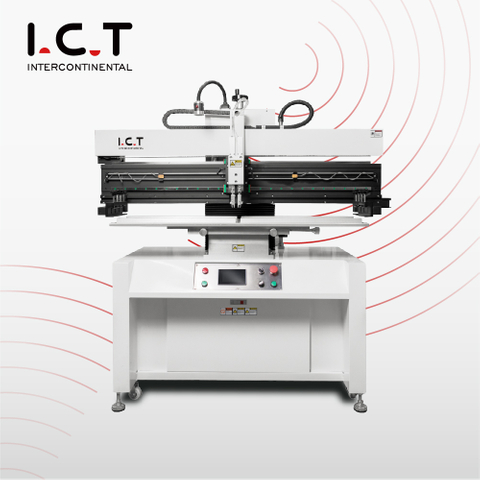 ICT-P12 |چاپگر استنسیل صفحه نمایش SMT نیمه اتوماتیک با دقت بالا در خط مونتاژ SMD