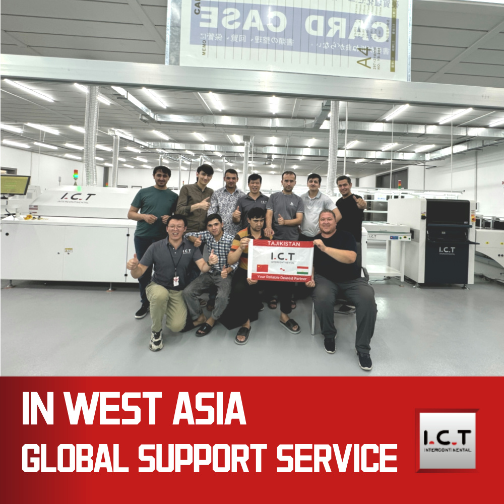 ICT | دستگاه چاپ اسپری خمیر لحیم کاری استاندارد خودکار SMT Line