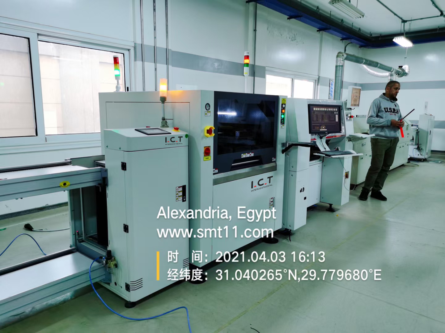 خط تولید ICTEgypt-SMT- PCB Loader-printer-stencil- hanwha pick and place- machine-flow reflow oven21.04 (1)