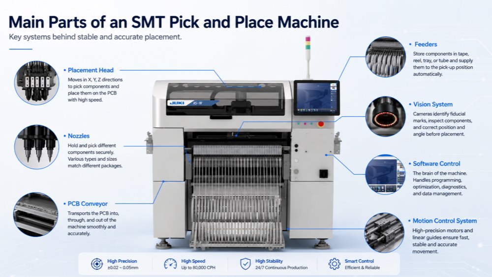 قطعات اصلی SMT Pick and Place Machine