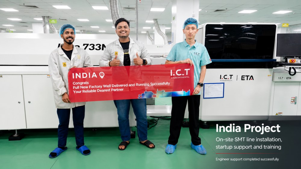 مهندس ICT نصب و پشتیبانی آموزشی SMT Line را در India.jpg تکمیل می کند