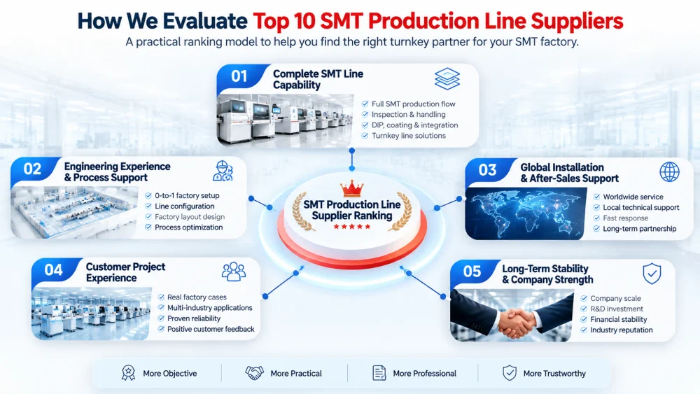 نحوه ارزیابی 10 SMT برتر خط تولید Suppliers.webp